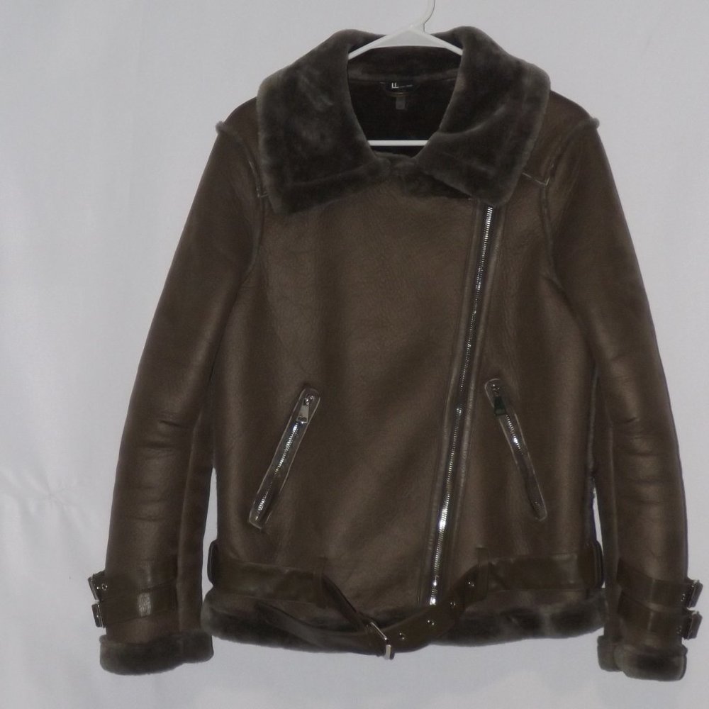 Love Token Rita Faux Leather Moto Jacket Medium
